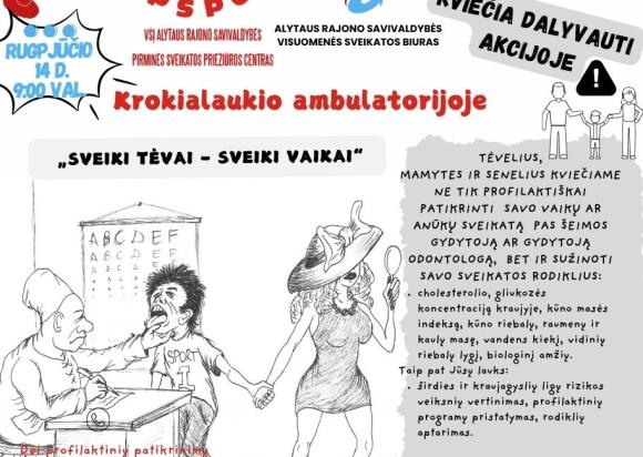 Kviečiame profilaktiškai tikrinti ne tik vaikų, bet ir savo sveikatą